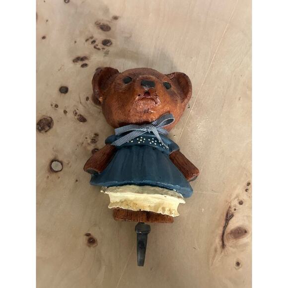 Vintage Wooden Bear Wall Hook | Cottagecore Nursery Decor - Picture 3 of 4